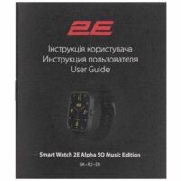 Смарт-годинник 2E Alpha SQ Music Edition, чорно-зелений (2E-CWW40BKGN)