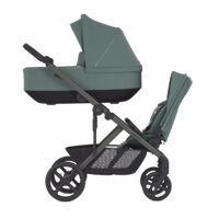 Дитяча коляска для 2 дітей Anex Modu Double Greeny: 2 люльки + 2 прогулянкові блоки (MD-02)