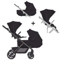 Дитяча коляска для 2 дітей Anex Modu Double Nighty: 2 люльки + 2 прогулянкові блоки (MD-03) 