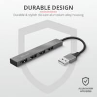 USB-концентратор Trust Halyx 4-Port USB-A 3.2 Grey (24947_TRUST)