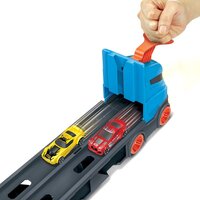 Трек Hot Wheels City Вантажівка-транспортер Суперперегони 2 в 1 (GVG37)