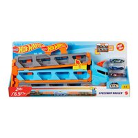 Трек Hot Wheels City Вантажівка-транспортер Суперперегони 2 в 1 (GVG37)