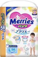Підгузки-трусики Merries Ultra Jumbo L (9-14 кг), 56 шт. 