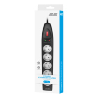 Удлинитель сетевой 2E 5м, чёрный (2E-SP515M5BK)