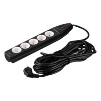 Удлинитель сетевой 2E 10м, чёрный (2E-SP515M10BK) 