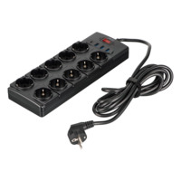 Удлинитель сетевой 2E 3м, чёрный (2E-SP10M3USBBK) 