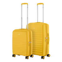 Набір валіз 2E Aero M+S, бурштиново-жовтий (2E-SPP-AERO-SET2-AY) 