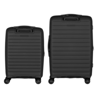 Набір валіз 2E, Aero, поліпропілен, M+S, TSA, 4 колеса, EXP, чорний (2E-SPP-AERO-SET2-BK)