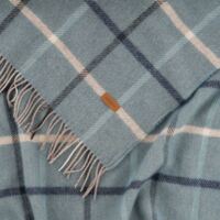 Плед ARDESTO Leonardo Alpina, 140x200 см, 100% вовна, блакитний (ART0704LM)