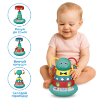 Розвиваюча інтерактивна іграшка Kiddi Smart Слоненя Грайко, українська (1305-UK)
