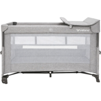 Детская кровать-манеж со вторым ярусом VELANO Tino, light grey (46159) 