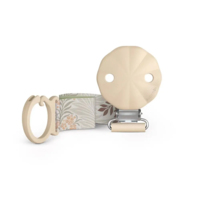 Кліпса для пустушки з тканинною стрічкою Suavinex Poetry, бежева з малюнком (403000) 