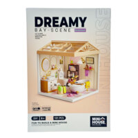 Конструктор-румбокс Mini House Интерьер Ванная комната, свет (8009) 