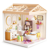 Конструктор-румбокс Mini House Інтер'єр Ванна кімната, світло (8009)