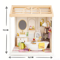 Конструктор-румбокс Mini House Інтер'єр Ванна кімната, світло (8009)