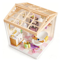 Конструктор-румбокс Mini House Інтер'єр Ванна кімната, світло (8009)