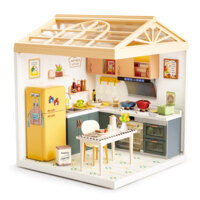 Конструктор-румбокс Mini House серии Интерьер Кухня, свет (8005)