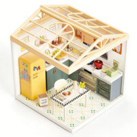 Конструктор-румбокс Mini House серии Интерьер Кухня, свет (8005)