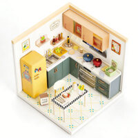 Конструктор-румбокс Mini House серии Интерьер Кухня, свет (8005)