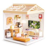 Конструктор-румбокс Mini House серии Интерьер Гостиная, свет (8006)