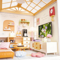 Конструктор-румбокс Mini House серии Интерьер Гостиная, свет (8006)