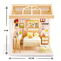 Конструктор-румбокс Mini House серии Интерьер Спальня, свет (8004)