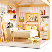 Конструктор-румбокс Mini House серии Интерьер Спальня, свет (8004)