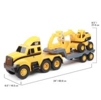 Игрушечный грузовик Funrise CAT с прицепом и экскаватором (82740)