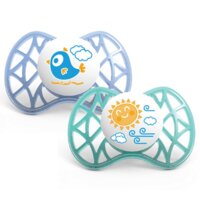 Пустышка симметрическая Nuvita Air 6м+ 2шт. для мальчика (NV7081Blue)