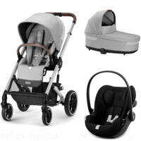 Коляска Cybex Balios S Lux 3 в 1 Stone Grey автокрісло Cloud G Magic Black (522001937301-02) 