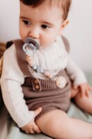 Держатель для пустышки, серебристо-серый-розовый, Kikadu (28387)