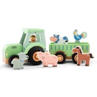 Іграшковий набір New Classic Toys Трактор з причепом і 5 тваринами (11936) 
