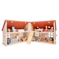 Будиночок для ляльок з меблями, розкладний, New Classic Toys (07352)