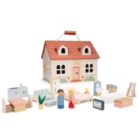 Будиночок для ляльок з меблями, розкладний, New Classic Toys (07352) 