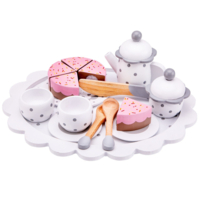 Ігровий набір New Classic Toys Для чаю з тортом білий (10621) 