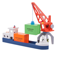 Баржа New Classic Toys з 2 контейнерами (10904)