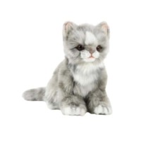 М'яка іграшка Hansa Жакардове сіре кошеня, що сидить, 19см (7063) 