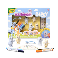 Набір для творчості Crayola Washimals Bluey, 4 тваринки та 6 фломастерів (74-0253) 