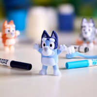 Набір для творчості Crayola Washimals Bluey, 4 тваринки та 6 фломастерів (74-0253)
