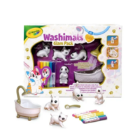 Набор для творчества Crayola Washimals Гламурные питомцы с ванной, 4 зверюшки и 6 фломастеров (74-7453) 