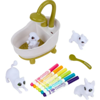 Набір для творчості Crayola Washimals Гламурні улюбленці з ванною, 4 тваринки та 6 фломастерів (74-7453)