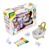 Набір для творчості Crayola Washimals Гламурні улюбленці з ванною, 4 тваринки та 6 фломастерів (74-7453)