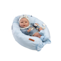 Пупс Munecas De Cuna Reborn, блакитний одяг, 45см (45602) 