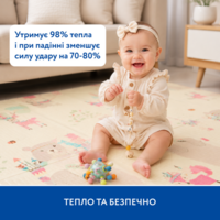 Великий двосторонній термокилимок Piccolino "Лісові звірята", 180х200х1 см (26000004)