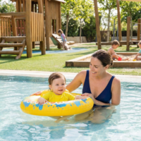 Дитяче надувне коло-пліт для плавання Molto Baby Float, жовтий (26769)