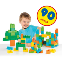 Конструктор з великими деталями в боксі Molto Blocks, 90 шт., зелений (16467)