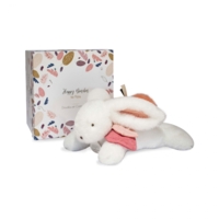 М'яка іграшка Doudou Happy Boho Зайчик Помпон корал, 25 см (DC3736) 