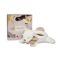 М'яка іграшка Doudou Happy Boho Зайчик Помпон беж, 25 см (DC3738) 