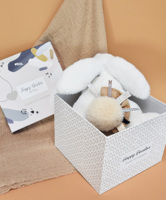 М'яка іграшка Doudou Happy Boho Зайчик Помпон беж, 25 см (DC3738)