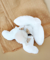 М'яка іграшка Doudou Happy Boho Зайчик Помпон беж, 25 см (DC3738)